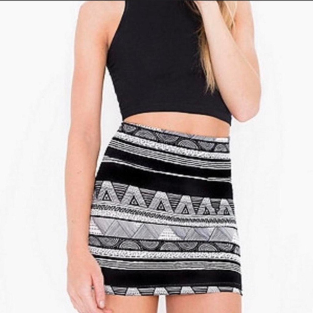 American Apparel Vintage Made in USA Tribal Mini Skirt S